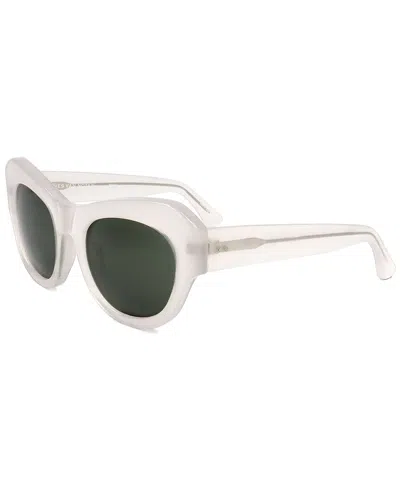 Dries Van Noten X Linda Farrow Dries Van Noten By Linda Farrow Women's Dvn99 53mm Sunglasses In White