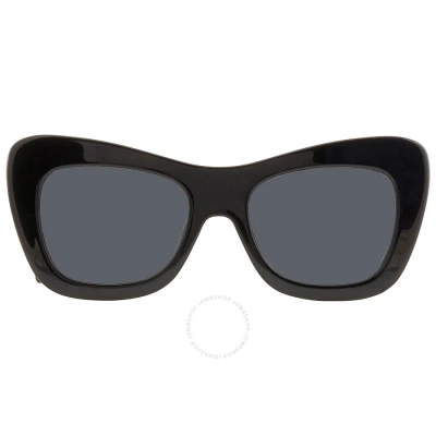 Dries Van Noten X Linda Farrow Grey Cat Eye Ladies Sunglasses Dvn122c1sun 56 In Black / Grey / Silver