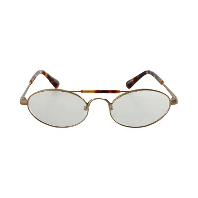 Pre-owned Dries Van Noten X Linda Farrow Oval Lenses Sunglasses 'gold/t-shell' | Men's Size Onesize