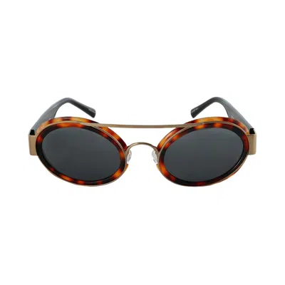 Pre-owned Dries Van Noten X Linda Farrow Oval Lenses Sunglasses 't-shell/black/gold/grey' | Brown | Men's Size