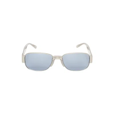 Dries Van Noten X Linda Farrow Rectangular Sunglasse In Metallic