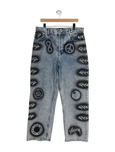 Pre-owned Dries Van Noten X Stussy Skinny Jeans In Blue