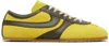Dries Van Noten Leather-trimmed Suede Sneakers In Yellow