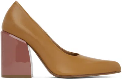 Dries Van Noten Yellow Chunky Heels In 203 Mustard