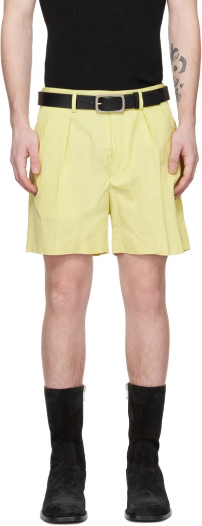 Dries Van Noten Yellow Cinch Shorts In 202 Yellow