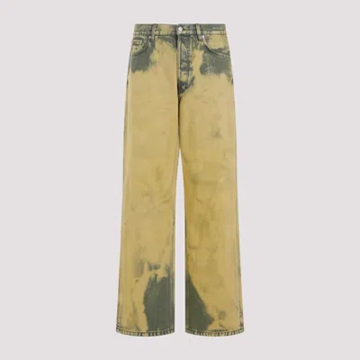 DRIES VAN NOTEN YELLOW COTTON PINE JEANS