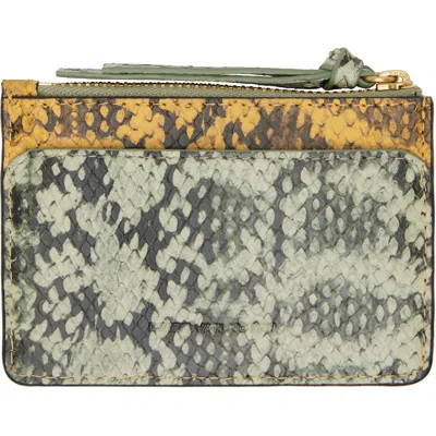 Dries Van Noten Yellow Leather Card Holder In 202 Yellow