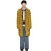 Dries Van Noten Yellow Oversized Printed Parka Coat In Multi