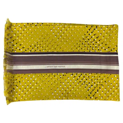 Pre-owned Dries Van Noten Yellow Silk Scarf