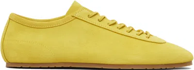 Dries Van Noten Yellow Suede Sneakers
