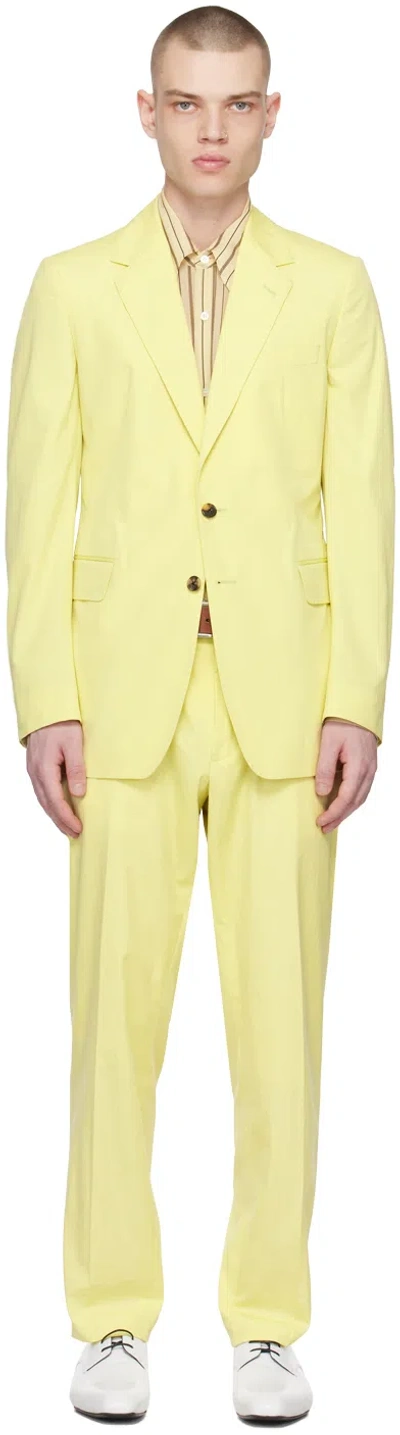 Dries Van Noten Yellow Two-button Suit In 202 Yellow