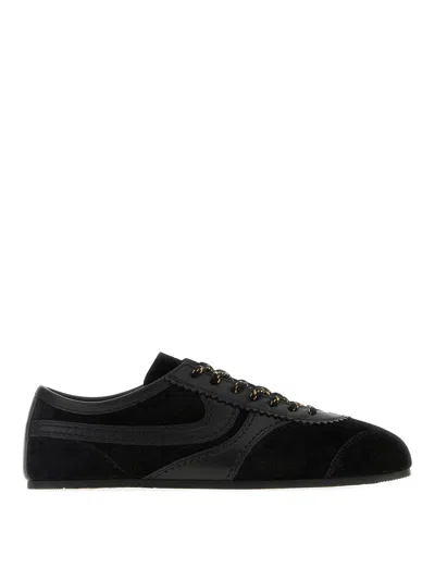 Dries Van Noten Suede Sneakers In Black