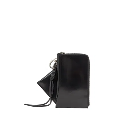 Dries Van Noten Zip Opening And Closing Wallet In Black