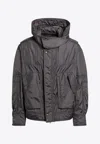 Dries Van Noten Zip-up Bomber Jacket With Hood In Black