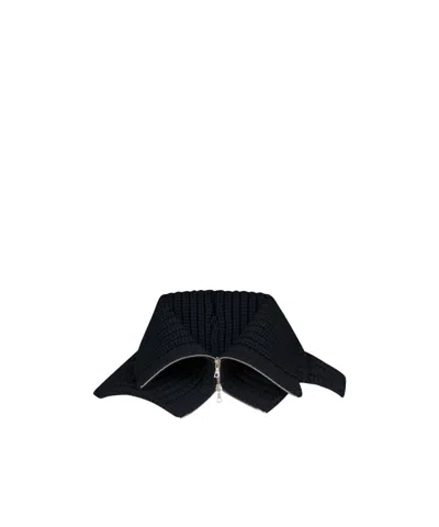 Dries Van Noten Zip-up Ribbed Collar In Gold