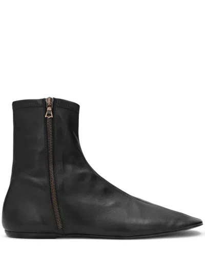 DRIES VAN NOTEN ZIPPED ANKLE BOOTS