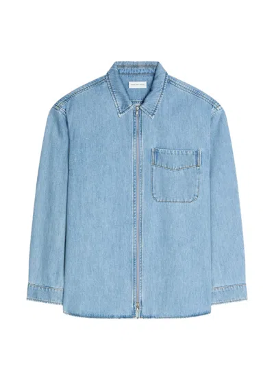 Dries Van Noten Zipped Shirt In Blue