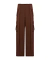 Dries Van Noten Silk Blend Cargo In Brown