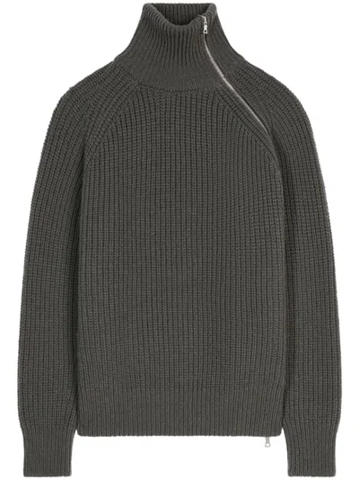 Dries Van Noten Men's Monty Turtleneck Sweater In Grey