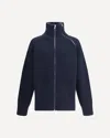 Dries Van Noten Gerippter Pullover Mit Reissverschluss In Blue