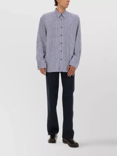 Dries Van Noten Zipper Detail Trousers And Pockets In Purple