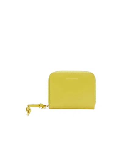 Dries Van Noten Zipper Wallet In Yellow
