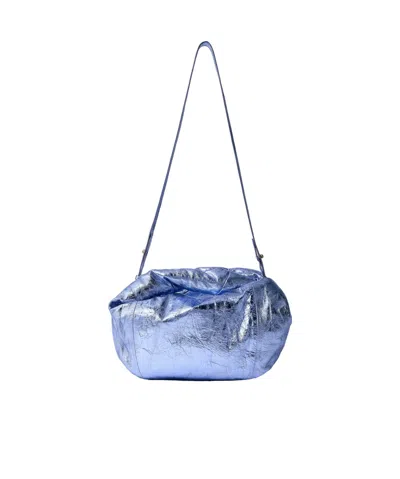 Dries Van Noten Zippered Shoulder Bag In Blue