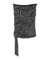 Dries Van Noten Draped Midi Skirt In Black