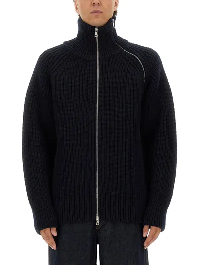 DRIES VAN NOTEN ZIPPERED WOOL SWEATER