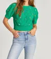 Driftwood All Over Ditsy Knit Sweater In Green In Green