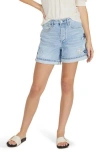 Driftwood Aria X Boogie Remix Cuffed Denim Shorts In Blue