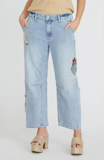 Driftwood Barbara X Hallucination High Waist Wide Leg Jeans In Blue