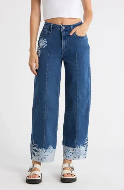 Driftwood Betty High Waist Knit Jeans In Blue