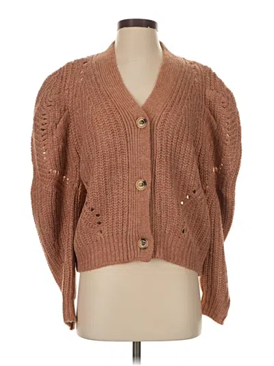 Driftwood Cardigan Sweater In Brown