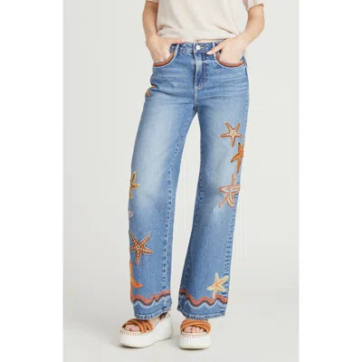 Driftwood Charlee X Seaside Stars Wide Leg Jeans In Blue
