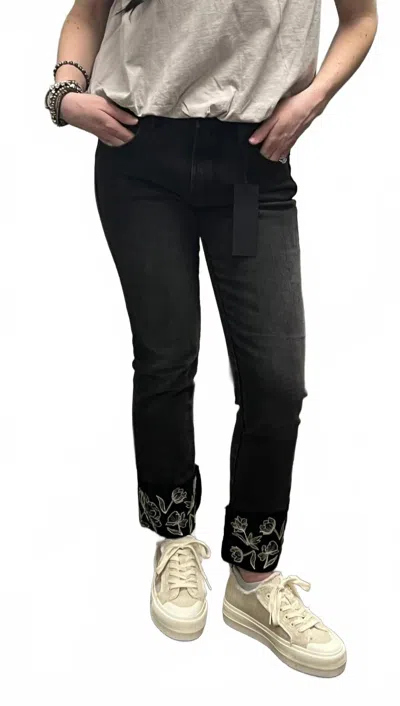 Driftwood Collette Etched Jeans In Black