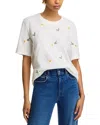 Driftwood Daisy Embroidered Tee In White