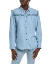 DRIFTWOOD DENIM BUTTON-DOWN FLOWER SHIRT