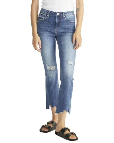 Driftwood Denim Driftwood Jeans Roxy Dark Wash Crop Flare Jean In Blue