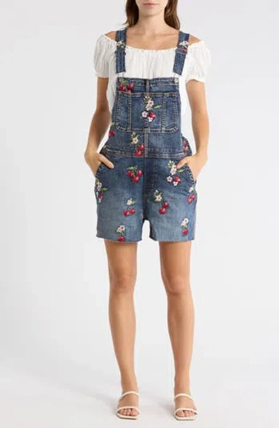Driftwood Denim Shortalls In Blue