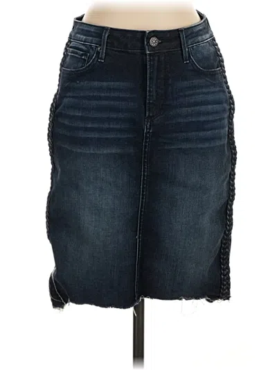 Pre-owned Driftwood Denim Skirt In Blue