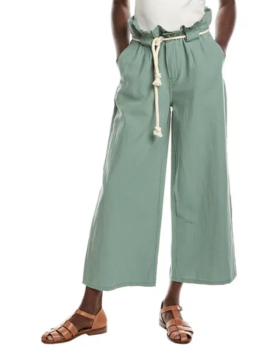 Driftwood Denim Vicki Linen-blend Pant In Green