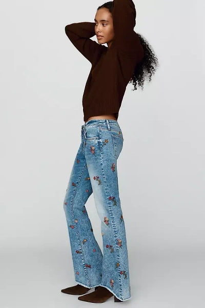 Driftwood Eva Low-rise Bootcut Jeans In Blue