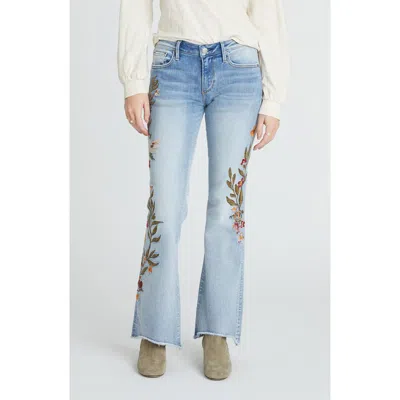 Driftwood Eva Peace On Earth Wide Leg Jeans In Blue