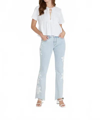 Driftwood Eva X Petunia Patchwork Jeans In Light Wash In Blue