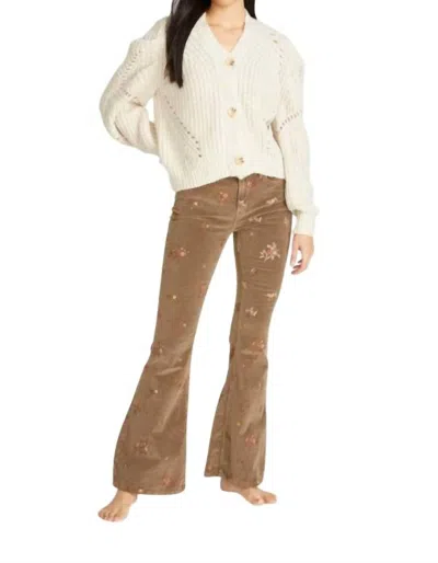 Driftwood Farrah Corduroy Flare Jean In Mimosa In Yellow