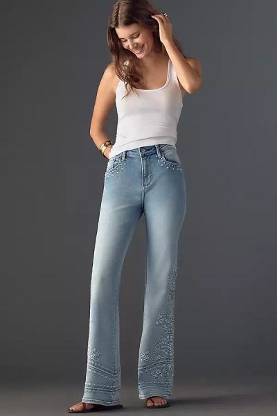 Driftwood Farrah Mid-rise Flare Jeans In Blue