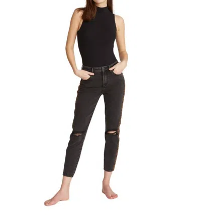 Driftwood Gizelle Girlfriend Skinny Jeans In Black In Grey