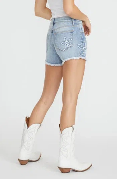 Driftwood Goldie X Denim On Denim Cut Off Shorts In Light Wash