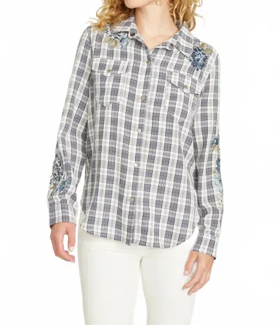 Driftwood Lana Plaid Shirt In Bluebell Fleur In Multi